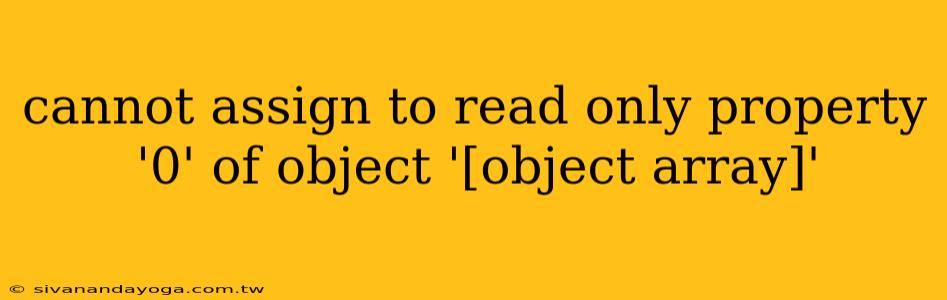 cannot assign to read only property '0' of object '[object array]'