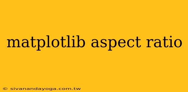 matplotlib aspect ratio