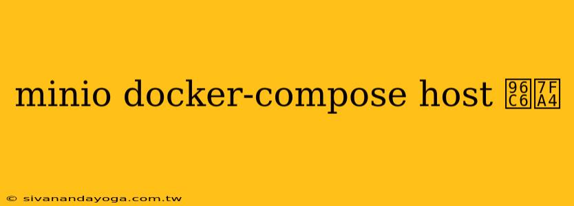 minio docker-compose host 集群